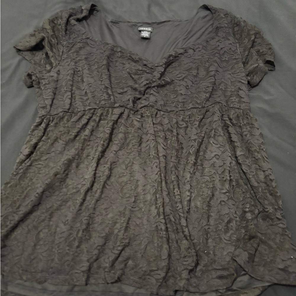 Black Lace Women Top